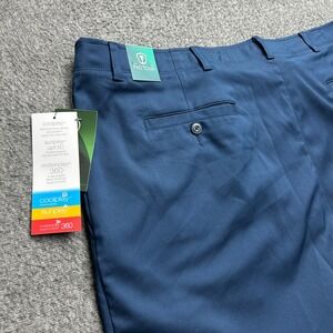 Pro Tour Pants 50x32 Mens Big Flat Front CoolPlay Golf Blue SPF